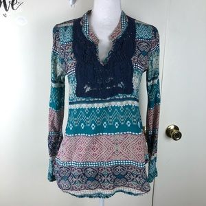 FOR FRIENDS VAN DEN BERGH COTTON INDIA PRINT TOP M